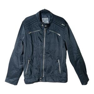 Chevignon Women’s Vintage Black Full Zip Biker Motorcycle Jacket Extra Large